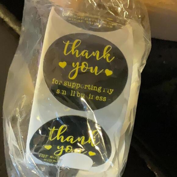 Thank you black business cards and 1” stickers - Picture 3 of 3